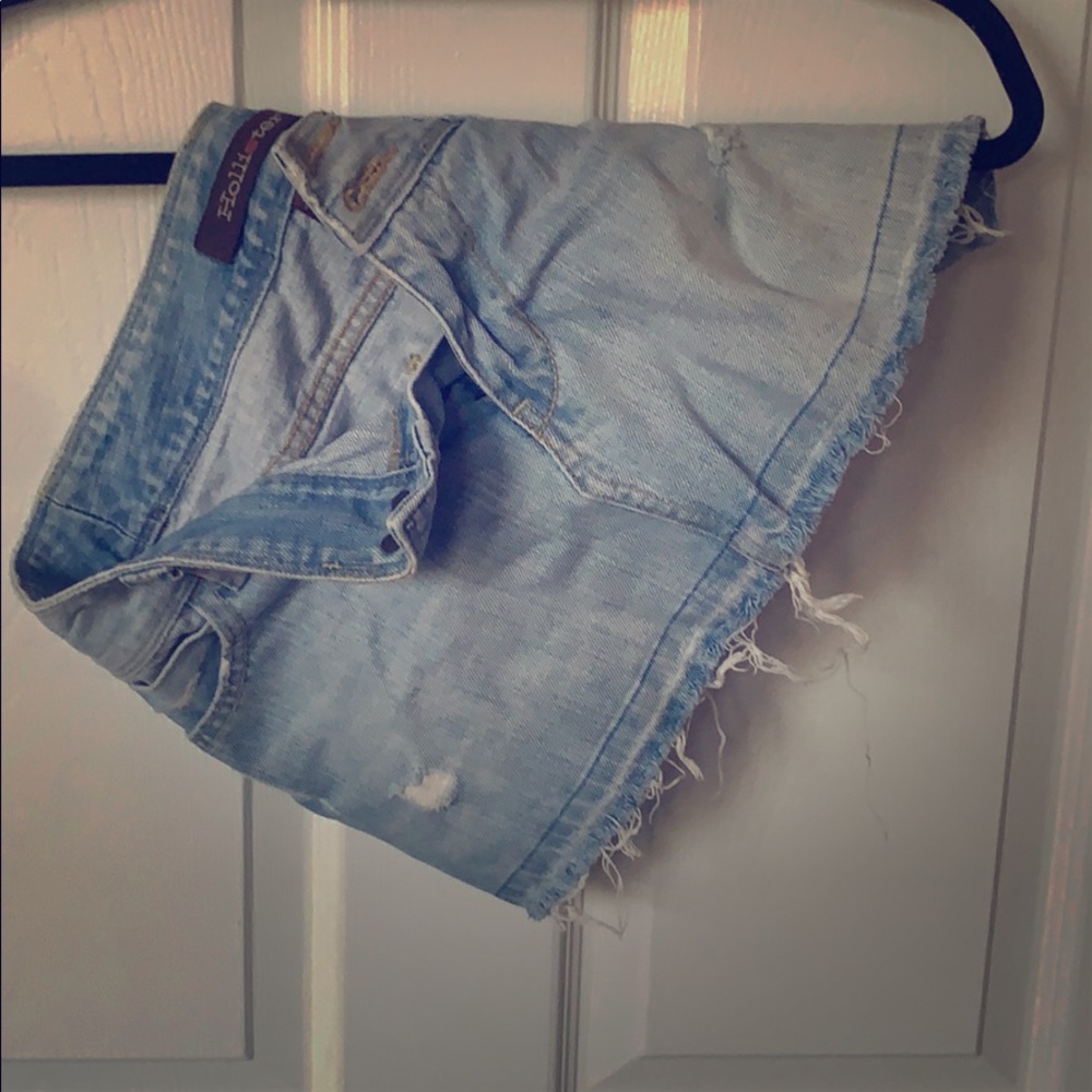 Light wash denim Mini skirt